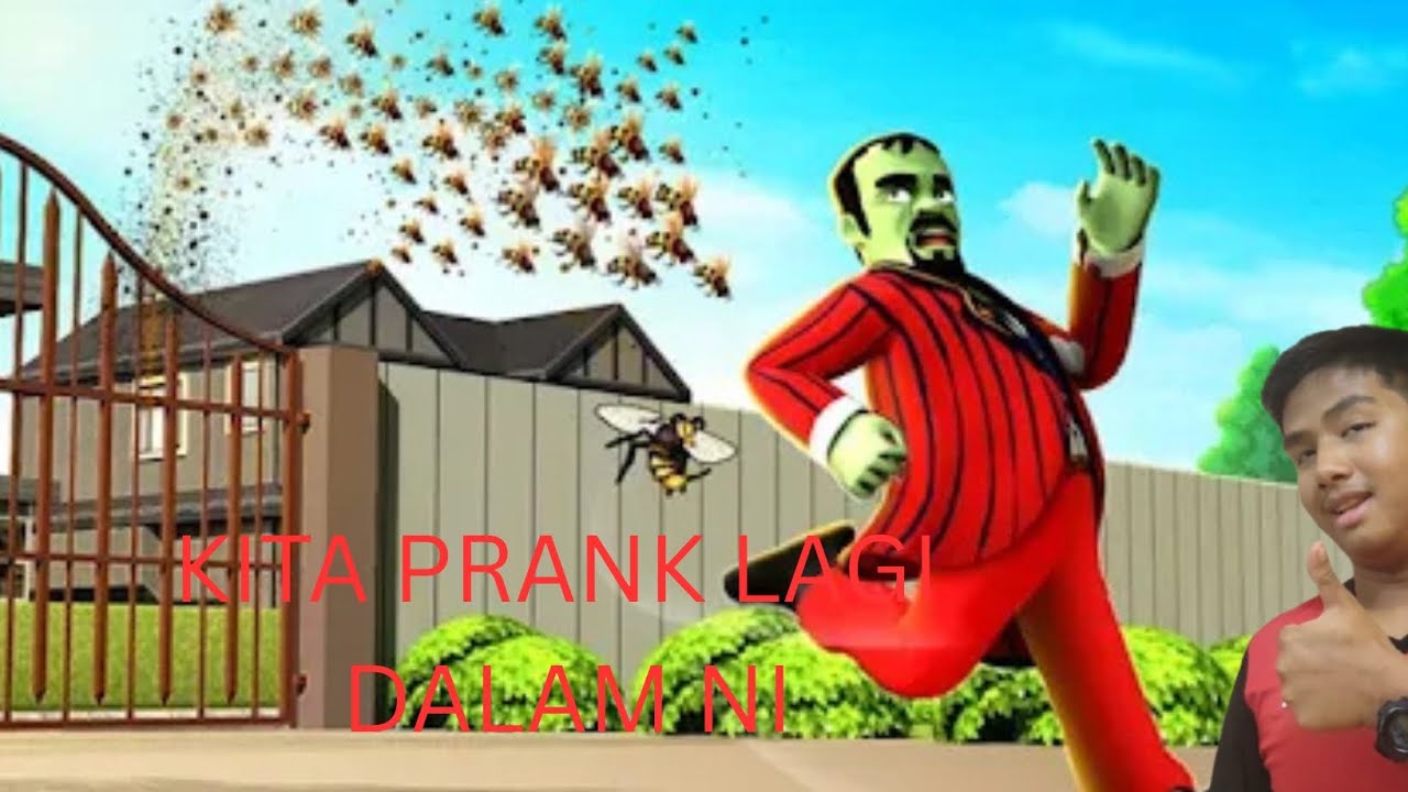 KITA PRANK LAGI DALAM GAME NI ( Scary Stranger 3D) Kena Sengat Dengan Lebah