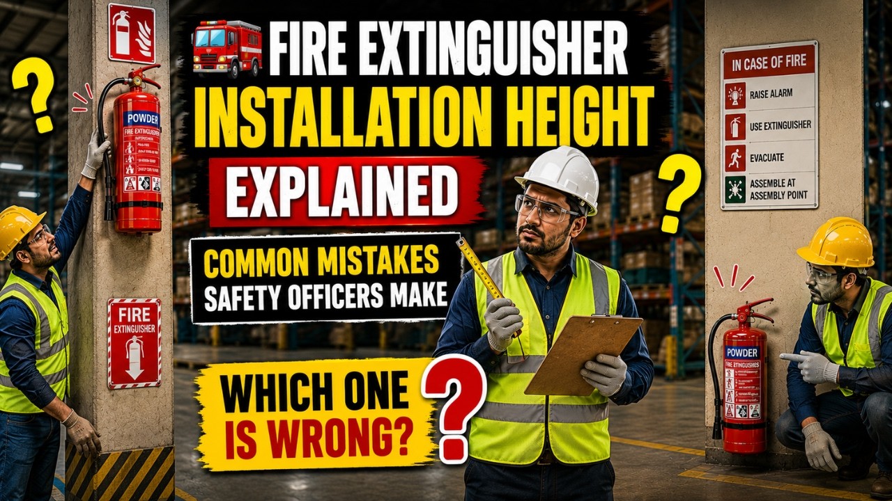 🚒 Fire Extinguisher Installation Height Explained | Common Mistakes Safety Officers Make
