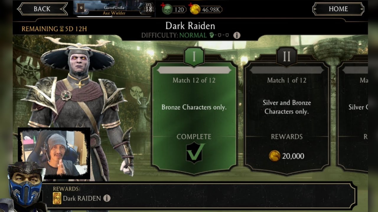 Mortal kombat mobile 2021 Dark Raiden challenge