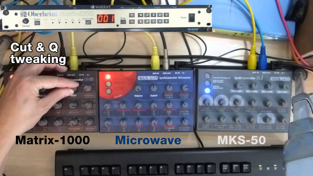 08/2014 - Synth Controller Realtime-Tweaking ft. Microwave, Matrix-1000 and MKS-50