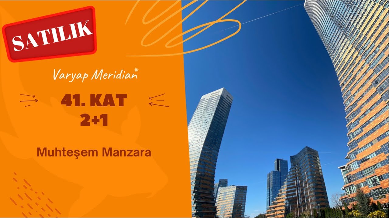 İstanbul ATAŞEHİR | Varyap Meridian SATILIK 2+1 Daire / Muhteşem Manzara 41. KAT