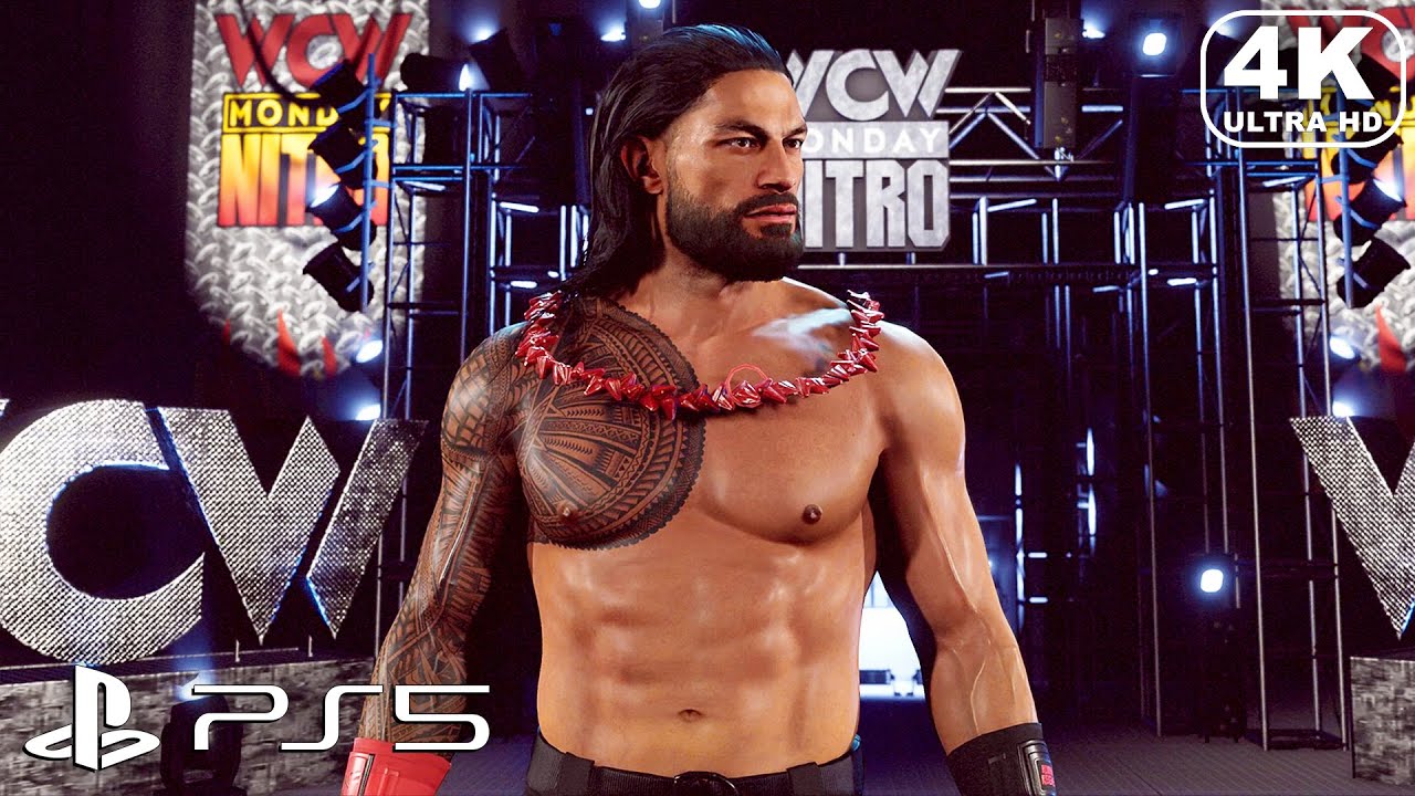 WWE 2K23 PS5 - Roman Reigns vs Scott Hall | WCW Monday Nitro (4K ULTRA HD) WWE 2K