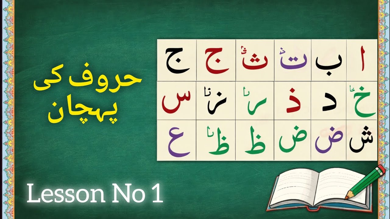 Quran Course Lesson No 1 | Huroof Ki Pehchan | Alif Se Yaa Tak | Beginners Ke Liye