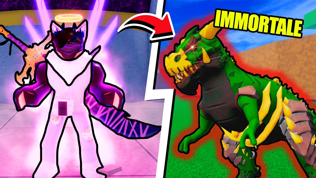 Uso Il FRUTTO DEL T-REX IMMORTALE Su ROBLOX Blox Fruit