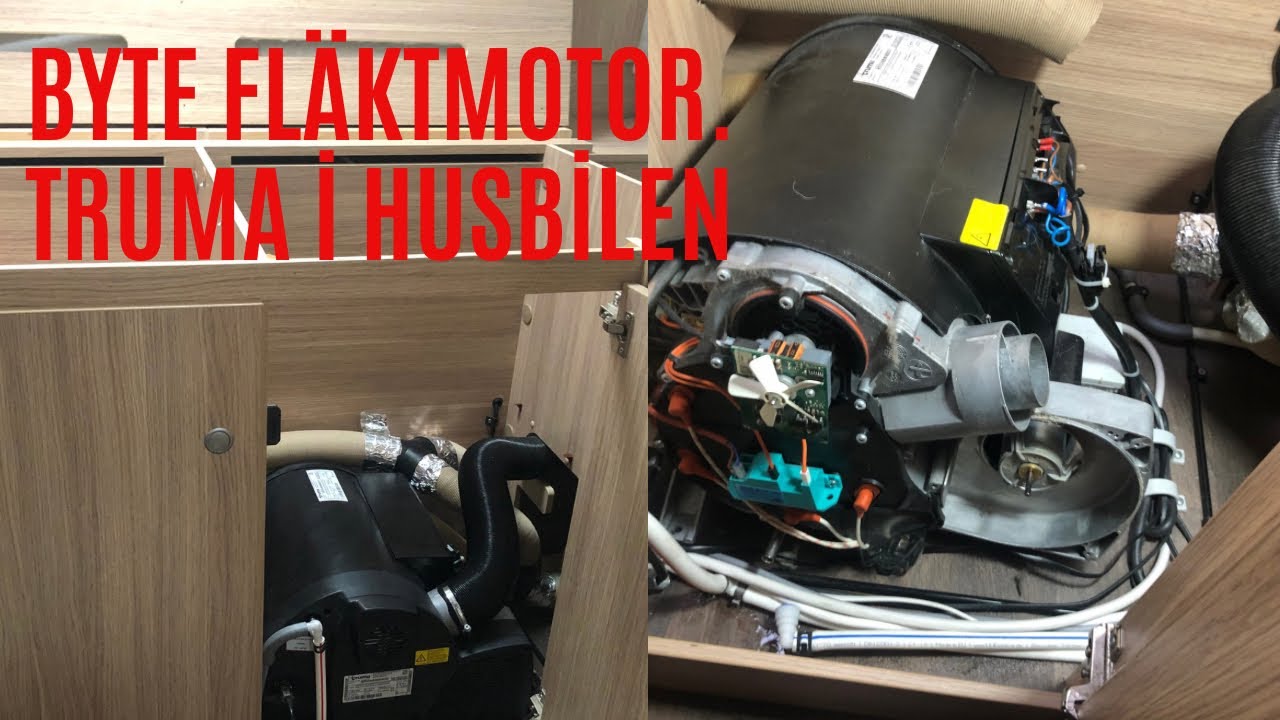 Husbilsfix byte av trasig fläktmotor i Truma värmaren i Husbilen