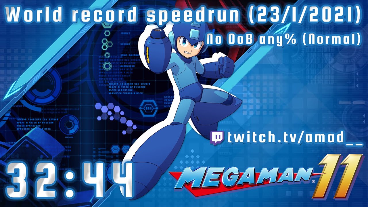 Megaman 11 any% No OoB (Normal) in 32:44.57 (Former World Record) (1/23/2021)