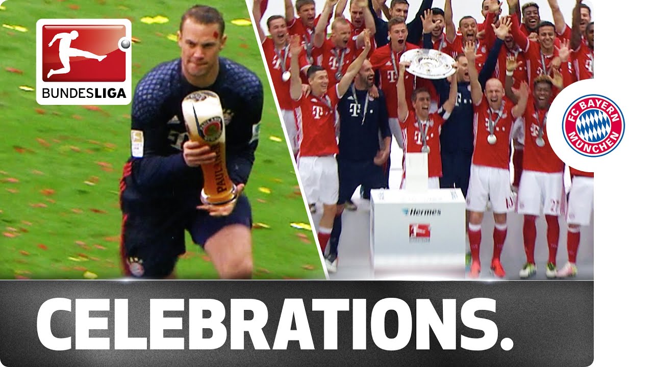 The league trophy, beer showers and lots of emotions - Bayern München celebrate their title win