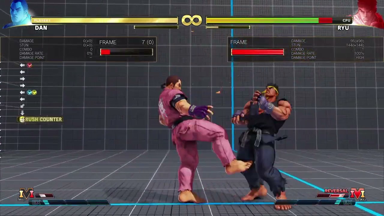 SFV Dan #16 crush counter combo 253dmg/357stn