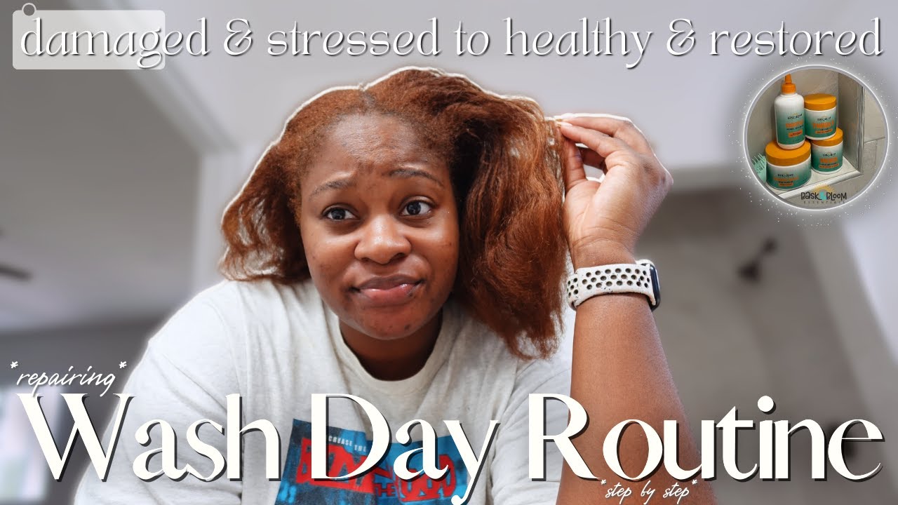Natural Hair Wash Day Routine 2025  🪮 Straight to Curly Natural Hair Wash Day *for beginners*
