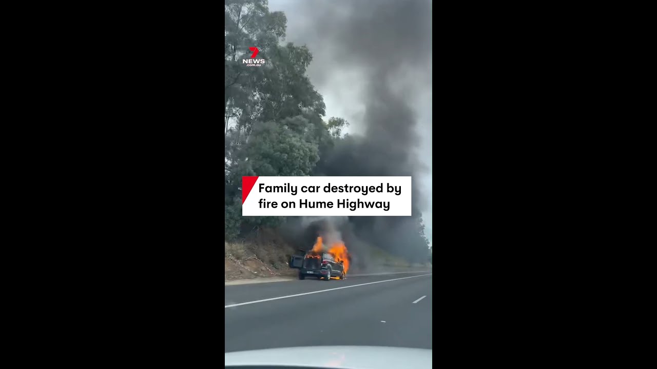 Family car destroyed by fire on Hume Highway
