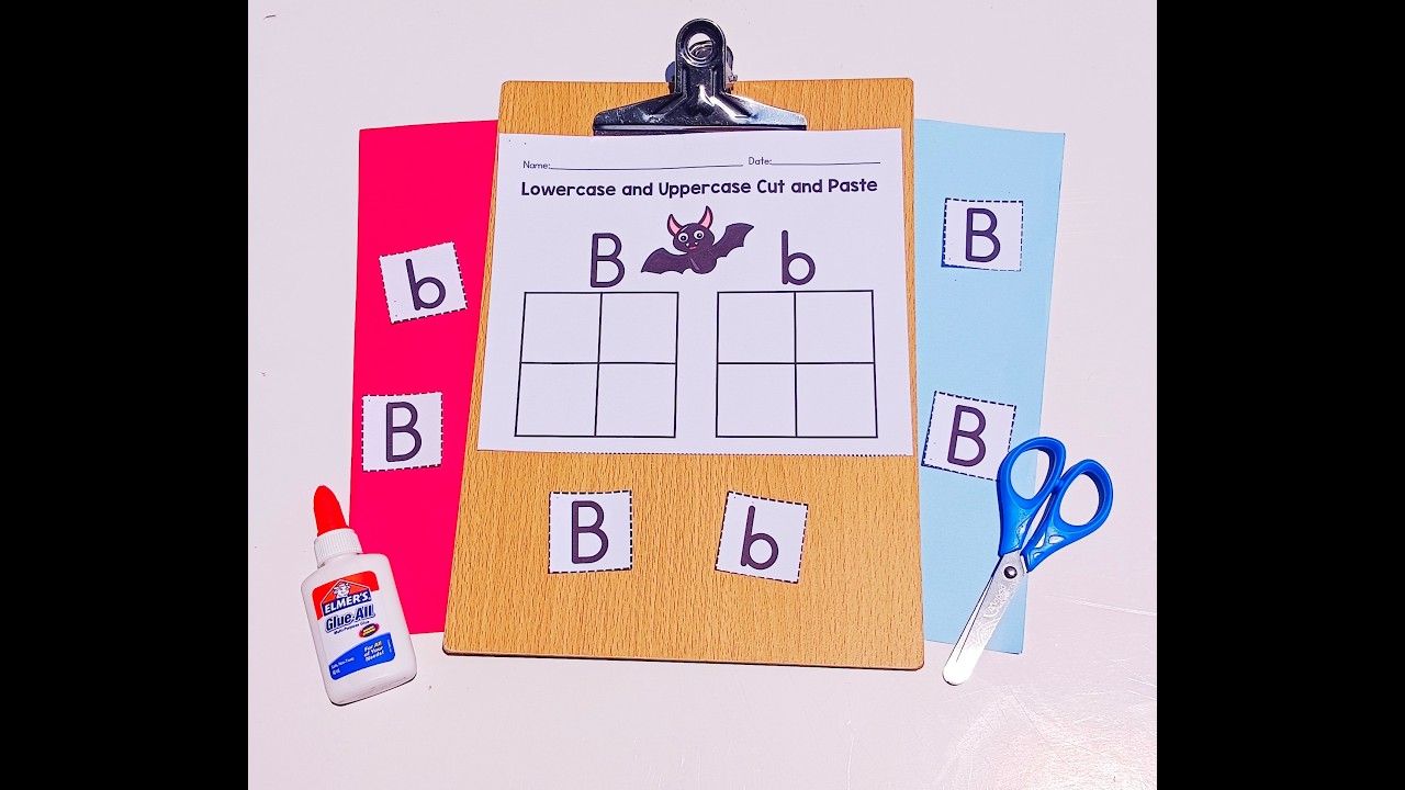 Uppercase and Lowercase Letters Worksheet Printable for Kindergarten & First Grade Literacy Skills