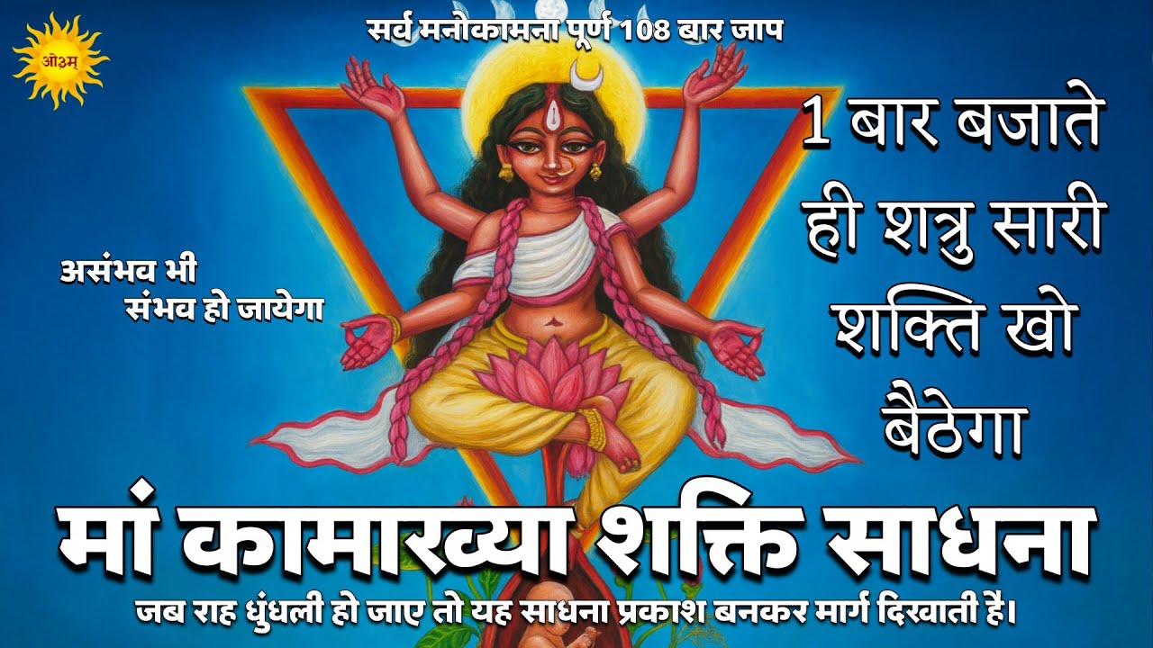 Kamakhya Shakti Sadhana सर्व मनोकामना पूर्ण मंत्र 108 जाप 1 बार बजाते ही शत्रु सारी शक्ति खो बैठेगा