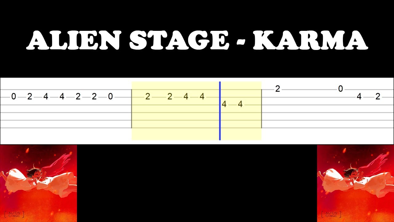 Alien Stage - Karma (Easy Guitar Tabs Tutorial)