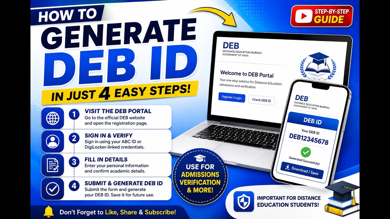 How to Create DEB ID Online in 2 Minutes ?