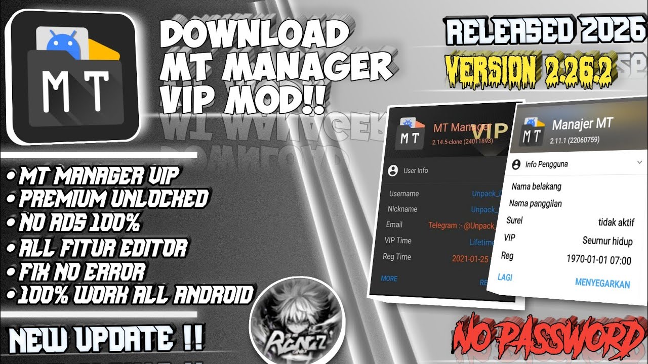 NEW UPDATE!! | Downlad MT Manager MOD VIP Terbaru 2026 | Premium Unlocked | Version 2.26.2