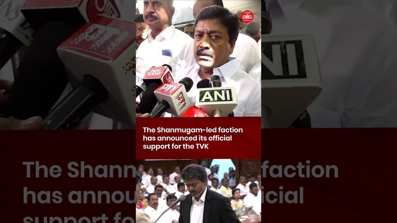 AIADMK party splits; rebel faction led by CVe Shanmugam extend support to TVK Vijay
