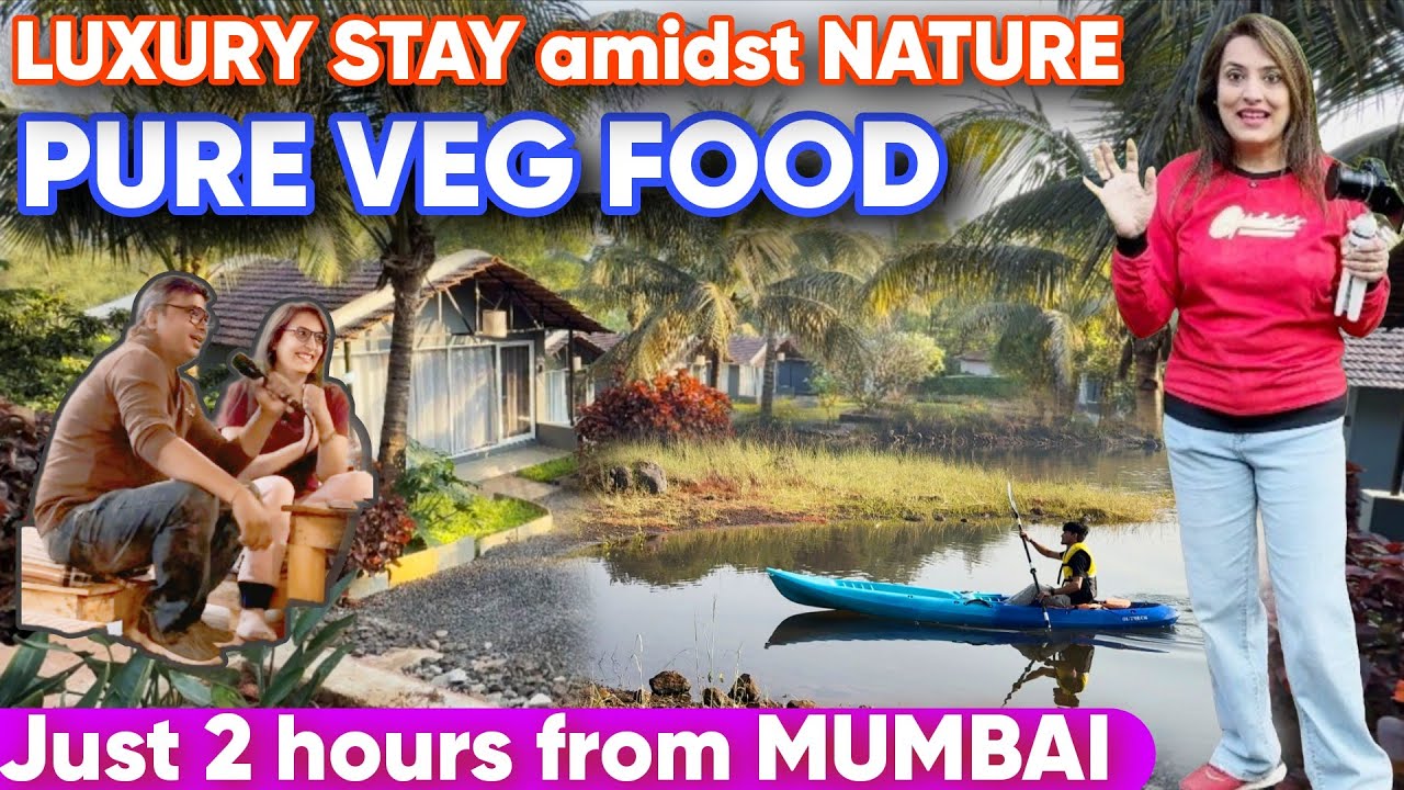 PURE VEG FOOD- Luxury Cottage Stay amidst NATURE | Weekend Stay near  near Mumbai & Pune