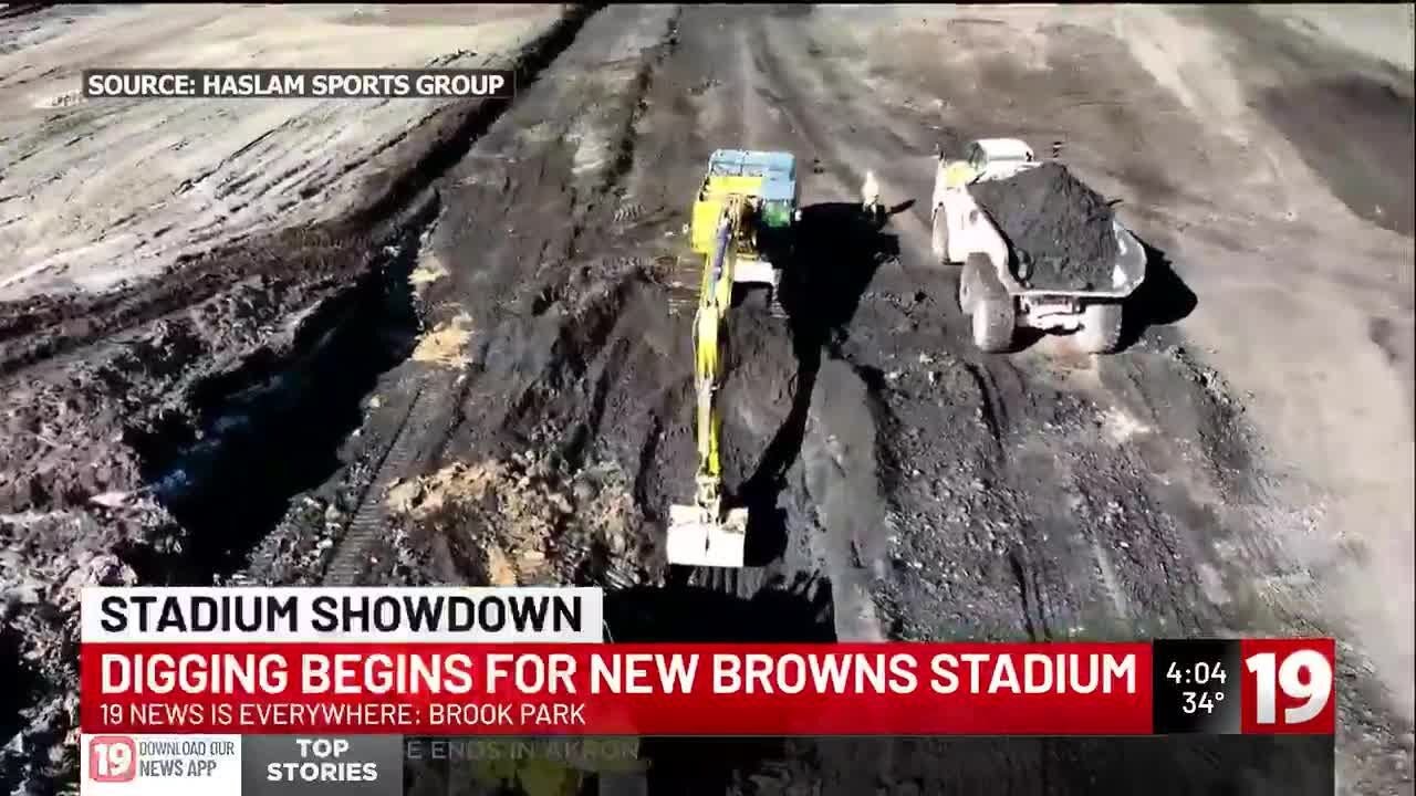Excavations begin for new Huntington Bank Field