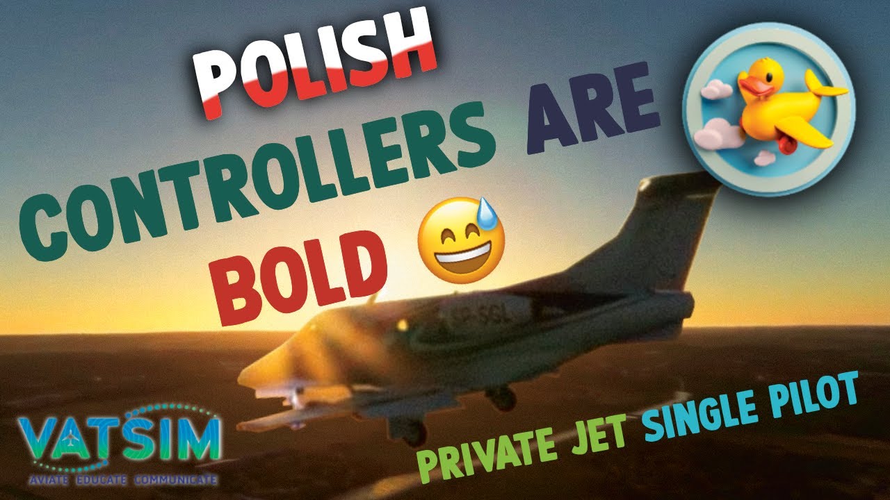 Private jet operations in Poland with ATC (Vatsim) - Phenom 100 - MSFS