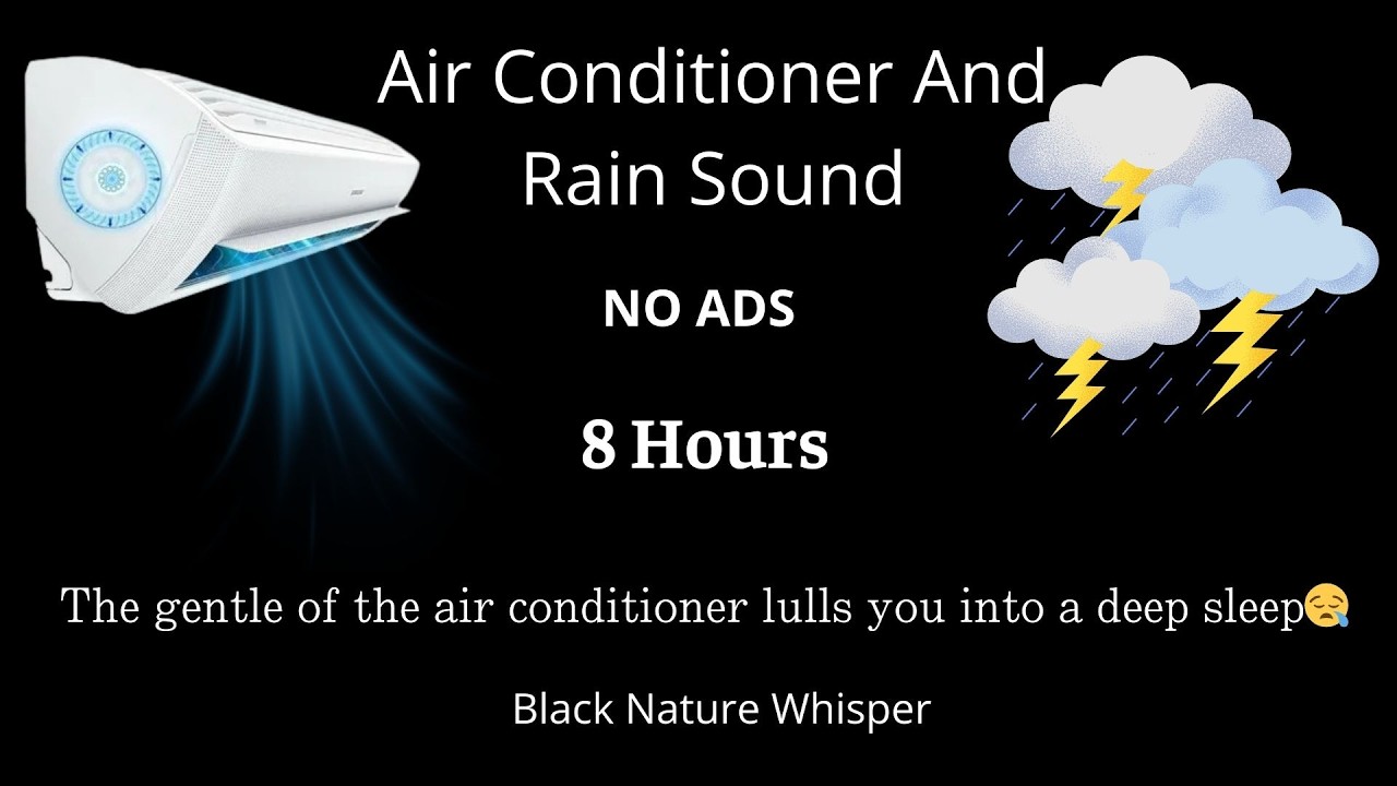 [NO ADS] Fall Into Sleep Instantly with AC Noise Heavy Rainfall Tonight | White Noise for Sleep