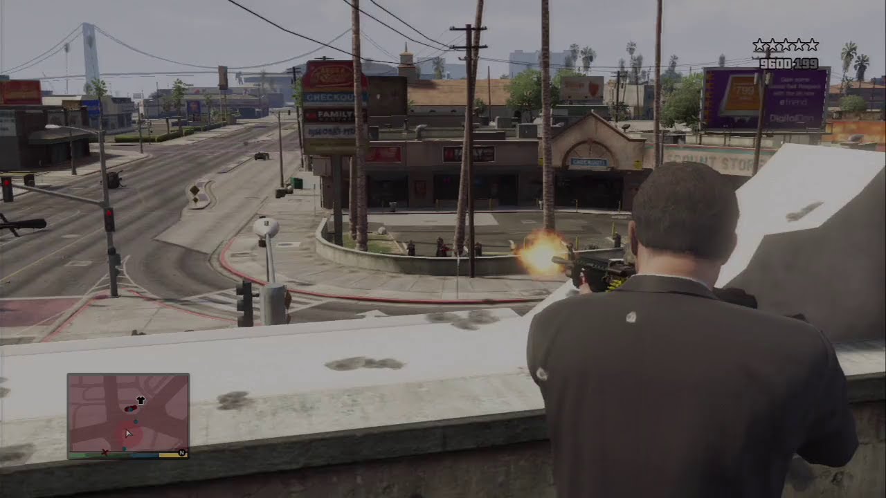 GTA 5 Big Shootout With Police (HD) (Over 1 Hour!)