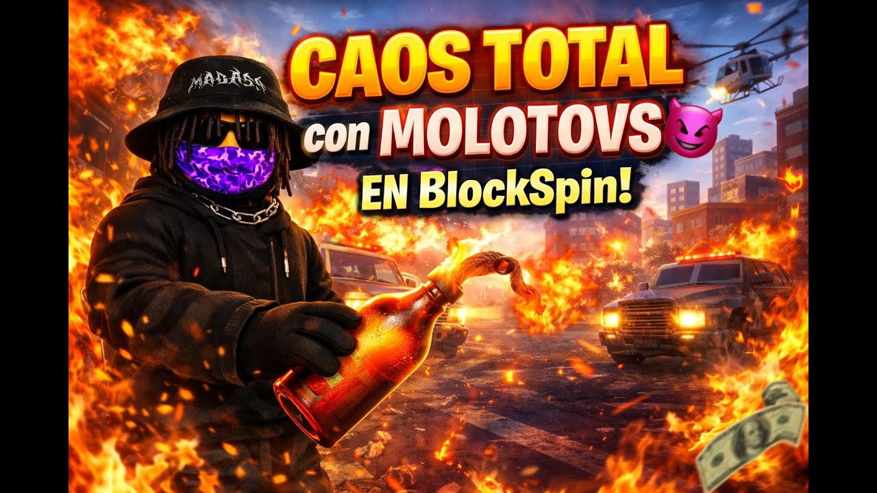 💣 Caos total con MOLOTOVS en BlockSpin | Gameplay lleno de acción
