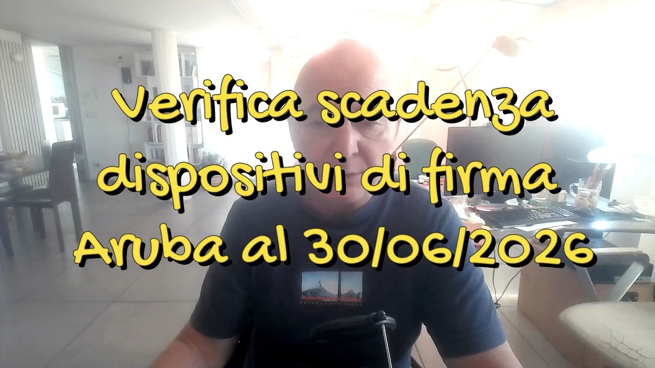 Verifica firme in scadenza Aruba e Visura (Namirial) al 30/06/2026
