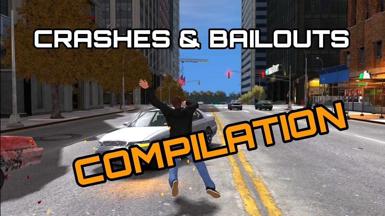 GTA IV - CRASHES & BAILOUTS COMPILATION