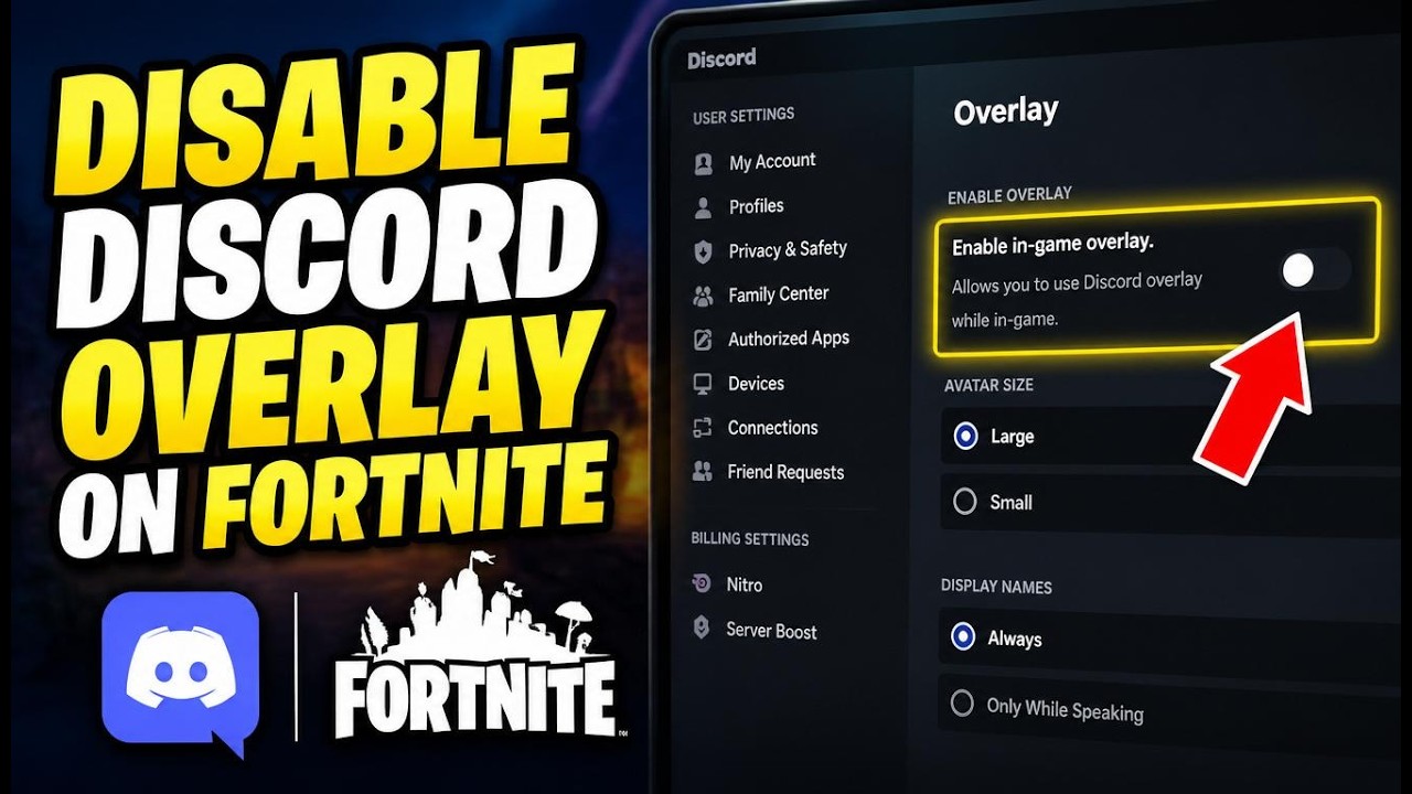 How to disable Discord overlay on Fortnite - Beginner Guide