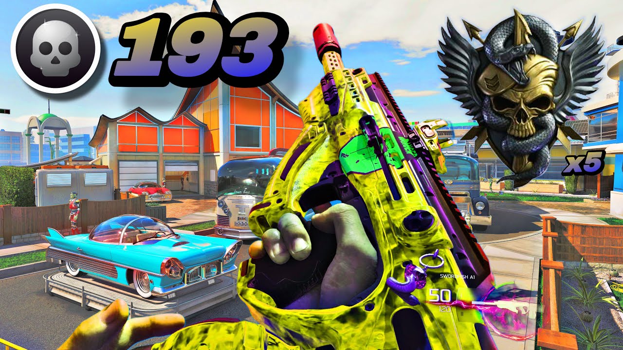 BLACK OPS 7 - 193 убийства + 5 ядерных ударов в 1 игре с сломанной винтовкой Swardfish A1 с режим...