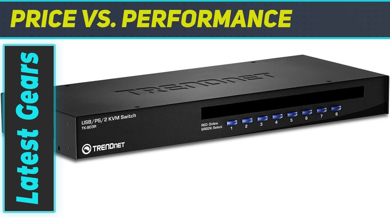 TRENDnet 8-Port USB/PS2 Rack Mount KVM Switch: Control up to 8 Computers with Ease!