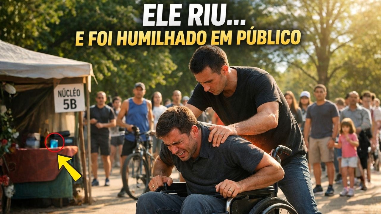 EU POSSO ENDIREITAR SEU CORPO HOJE O cadeirante riu, logo depois o parque inteiro ficou imóvel…