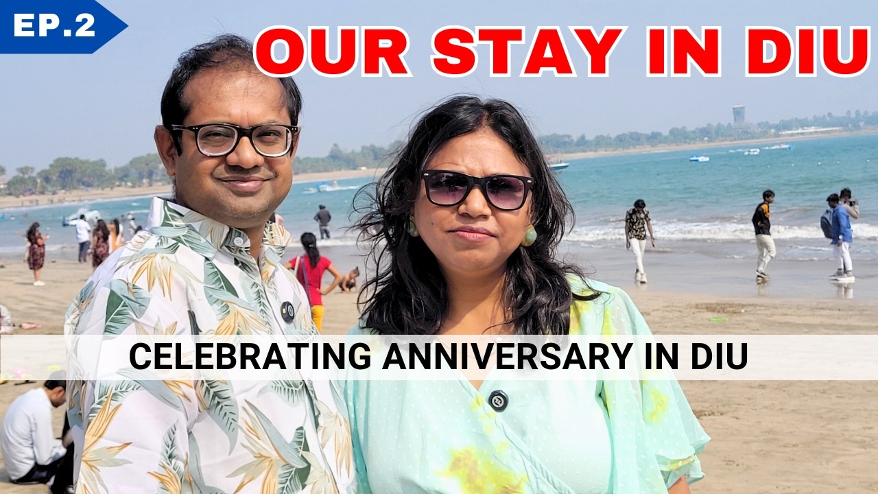 Celebrating Anniversary in Diu | Tour of Ghogla beach | Roving Family