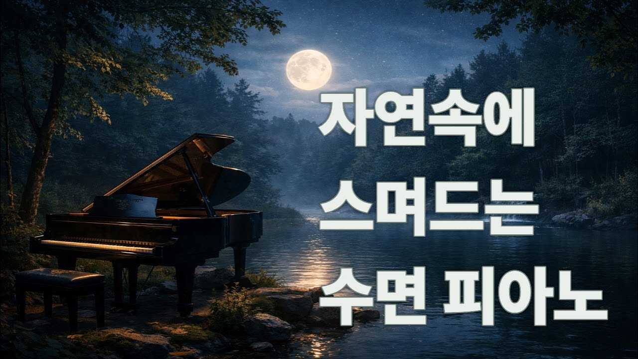 자연속에 스며드는 수면 피아노 | 숲과 물, 달빛이 함께하는 깊은 휴식