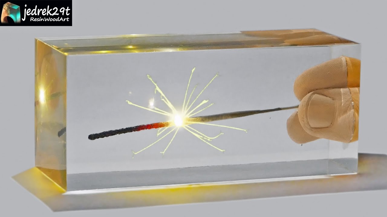 A Burning FIREWORKS 🎇 in Epoxy Resin. DIY a Simple Way / RESIN ART
