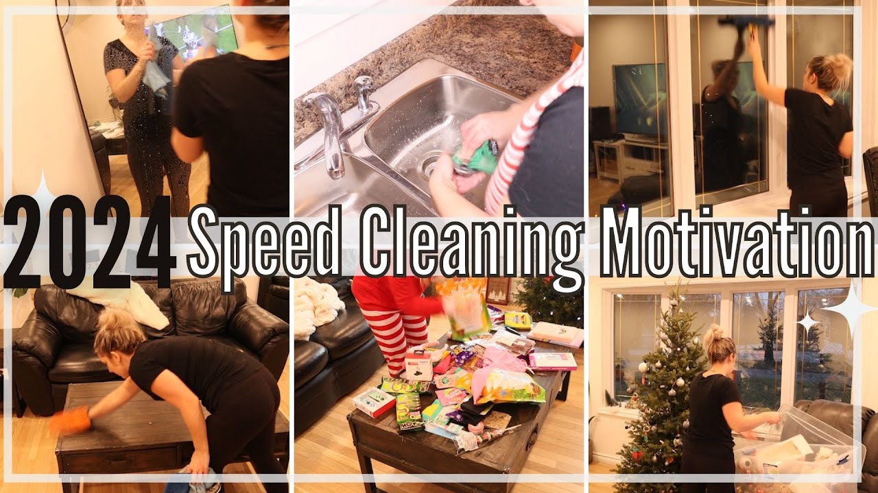 NEW! AFTER CHRISTMAS + NEW YEAR SPEED CLEAN WITH ME 2024 |MESSY HOUSE Cleaning+Homemaking Motivation