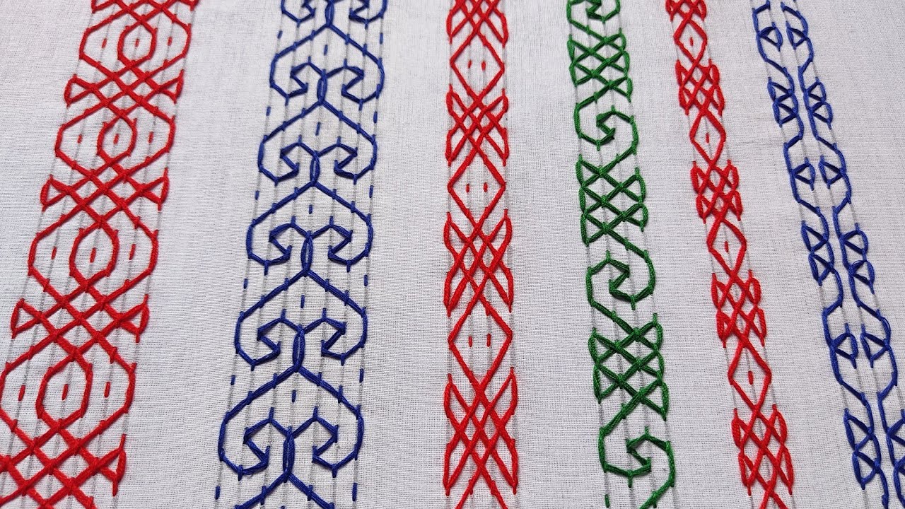 Nakshi Kantha border designs / নকশী কাঁথার বর্ডার লাইন / embroidery designs / Nakshi Kantha design