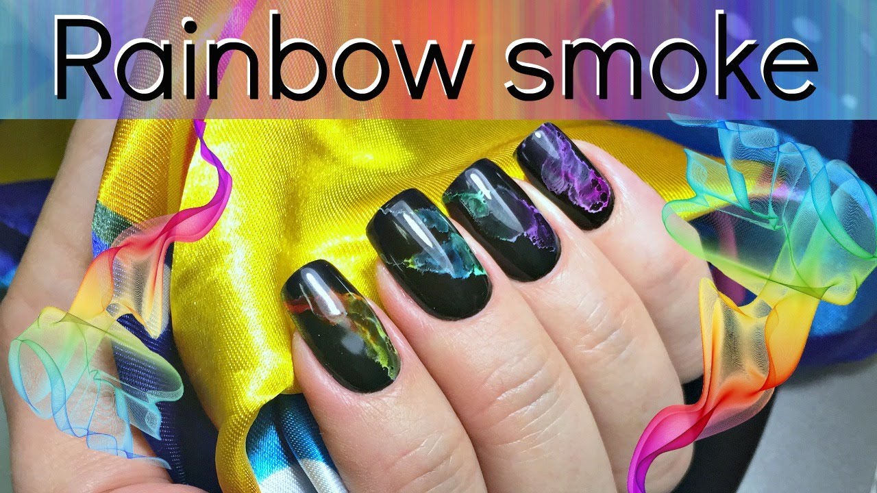 Rainbow Smokey Nail Art tutorial