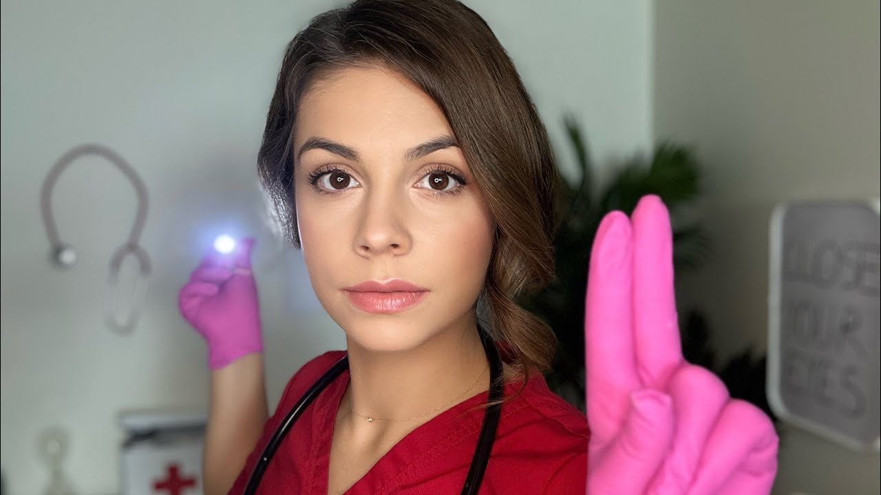 ASMR Cranial Nerve Exam BUT YOU CAN CLOSE YOUR EYES (Taking Care of Your Senses, Vision, Hearing)