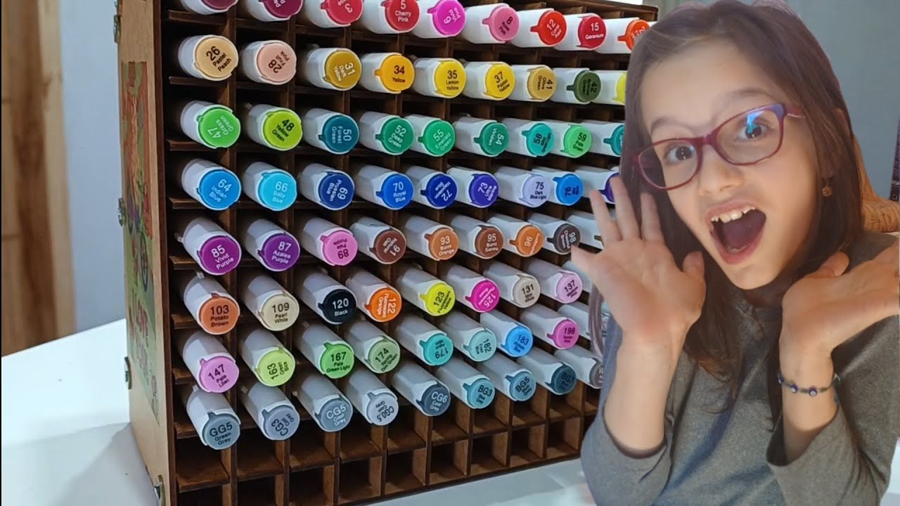 Pintando  e montando minha caixa organizadora  de canetinhas Chen Rui 