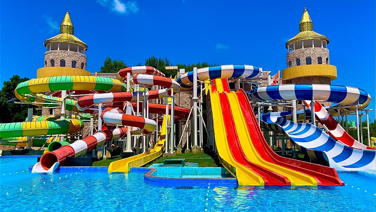 Waterslides at Aquapark Neptun in Bulgaria