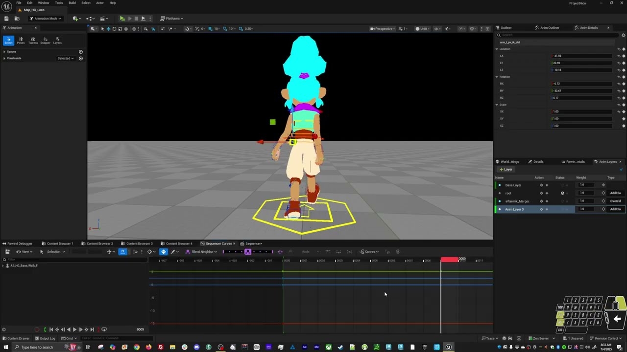 Player Walk Animation Set UE5.6 Control Rig - 09 / 02 -  Animating IK Arms