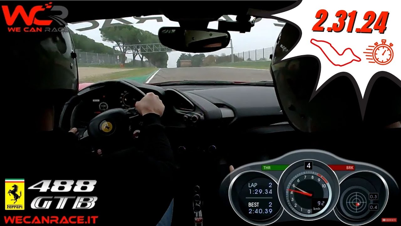 L'incredibile sfida tra la Ferrari 488 di Marco ed una Porsche nell'autodromo di Imola