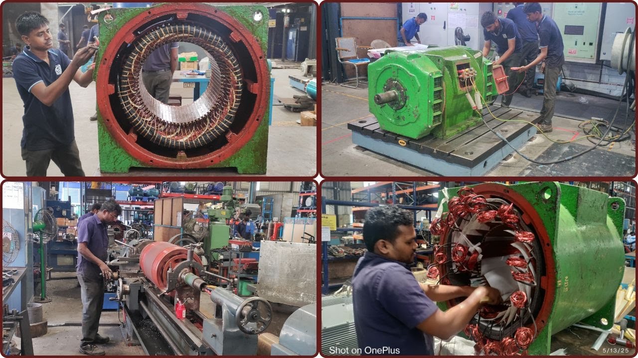 Slip Ring Induction Motor Coil Rewinding & VPI Process