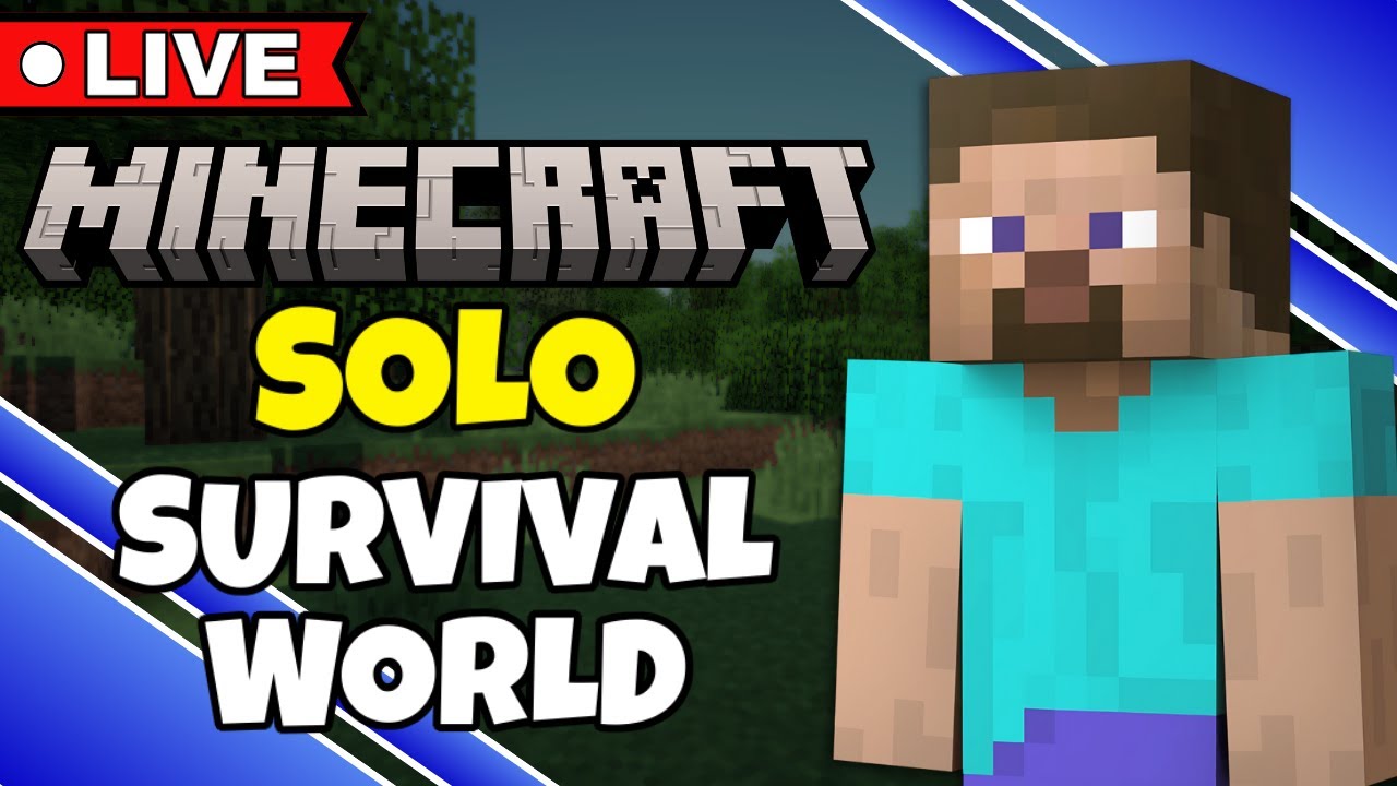 [🔴LIVE ] Solo Survival World | Minecraft | 
