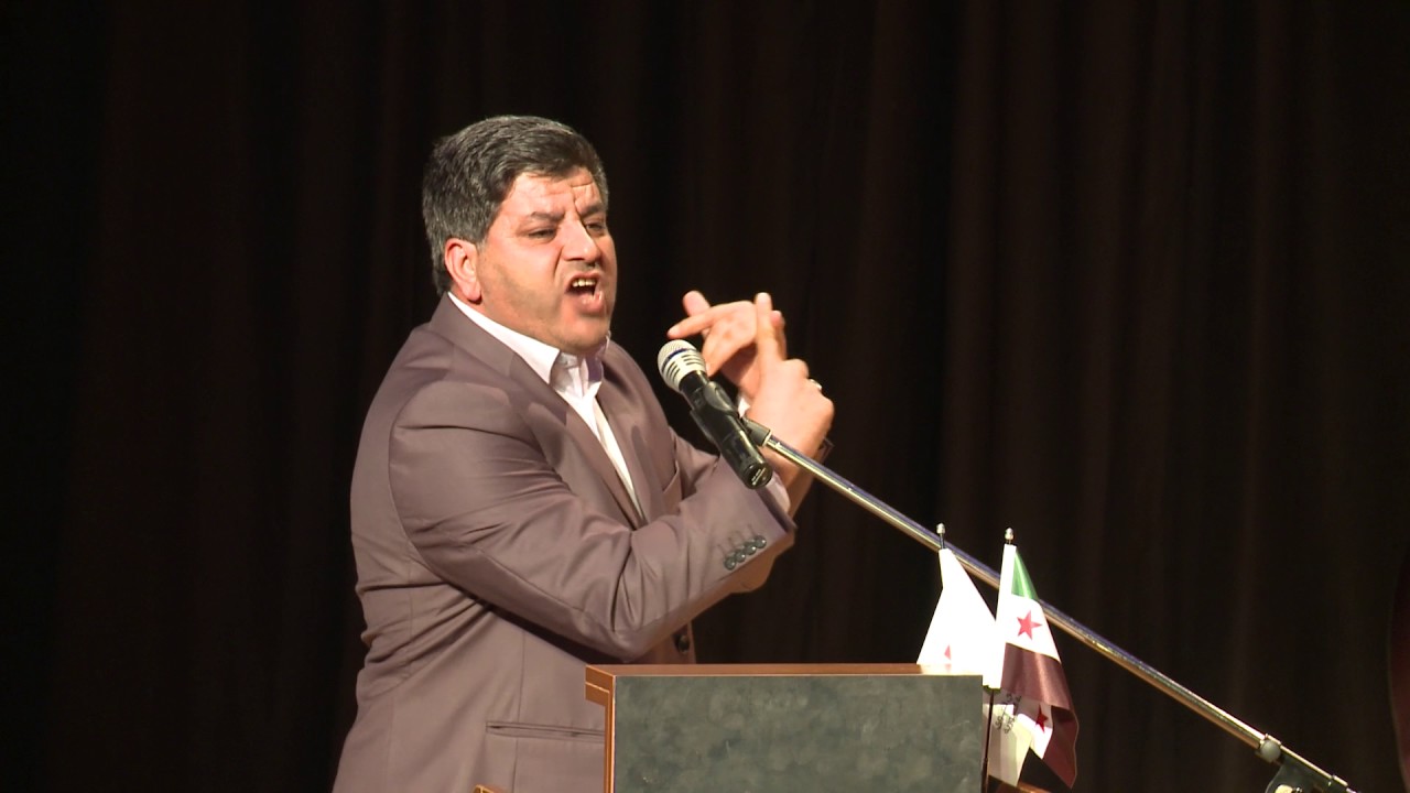 الشاعر انس الدغيم في احتفالية الذكرى السادسة للثورة السورية في اسطنبول - انتاج سكون ميديا