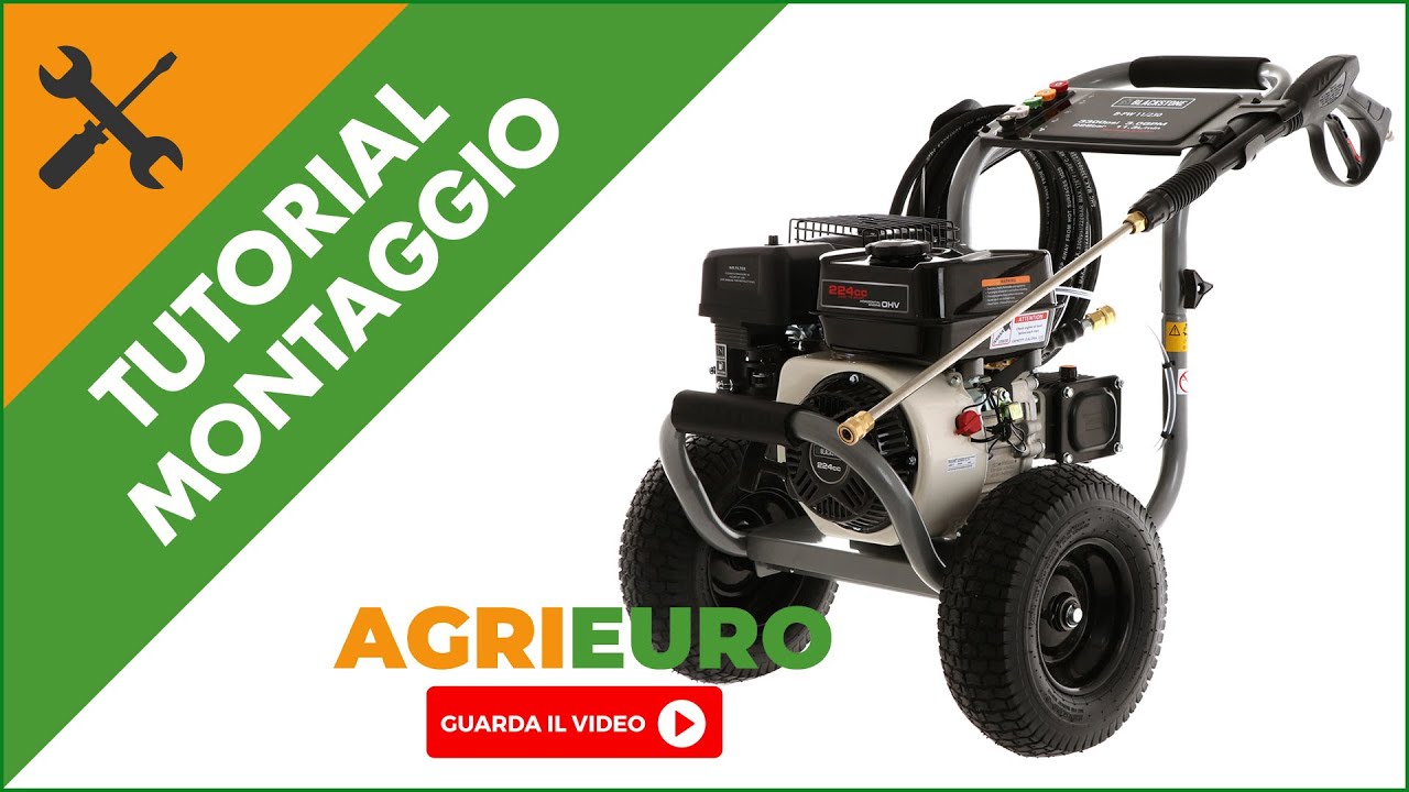 Idropulitrice a scoppio Blackstone B-PW 11/230 con pompa Annovi & Reverberi: tutorial di montaggio