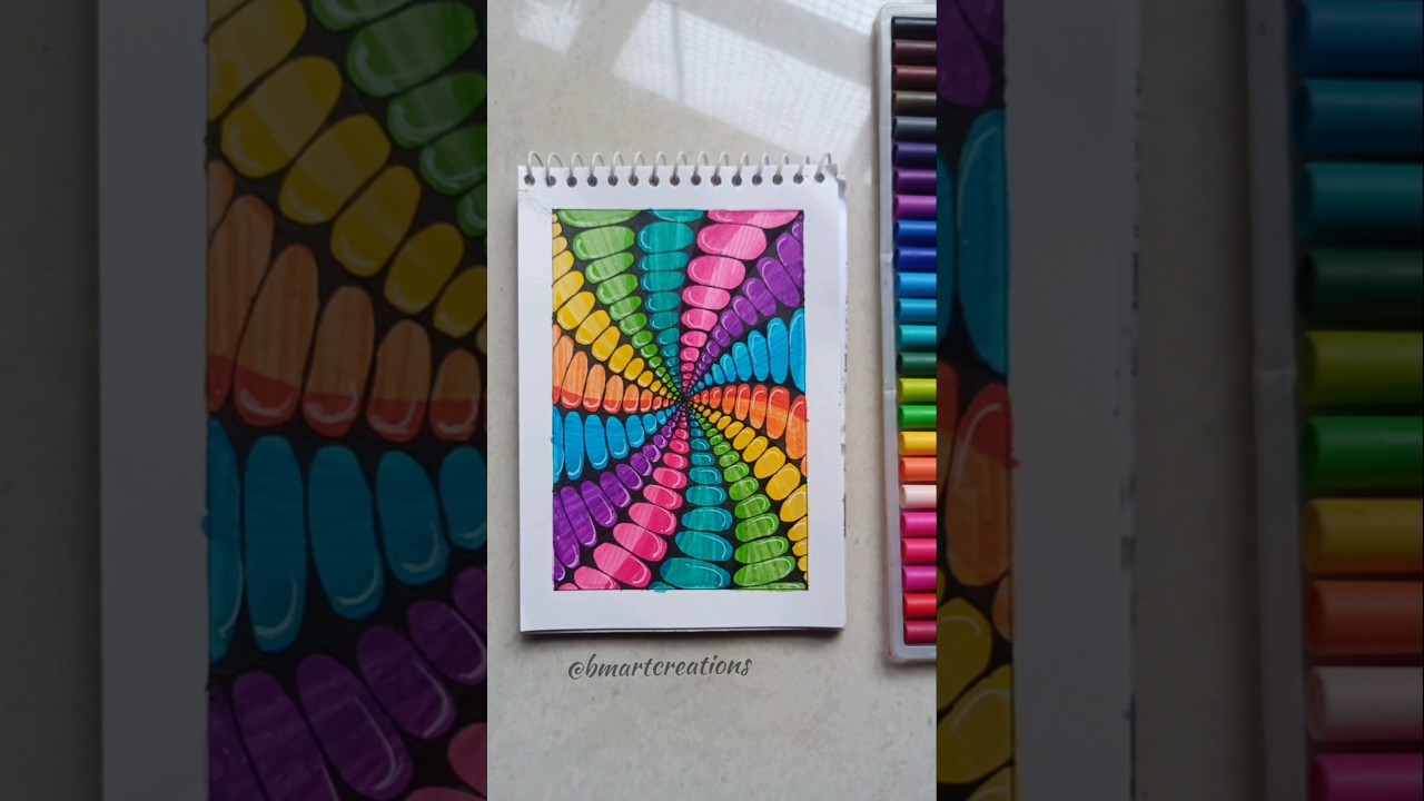 Easy Zen doodle tutorial 😱🫶💕 #art #satisfying #zentangle #drawing #trending #brushpen #diy #ytshorts