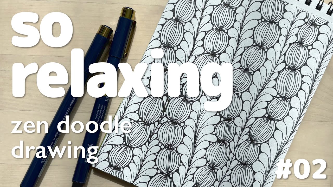 zen doodle drawing | start to finish pattern art