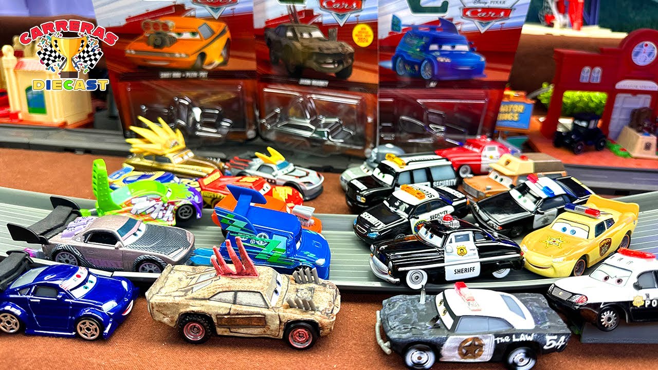 CARS DIE CAST 2024 TUNERS CON FLAMAS JACSON ROADKEY VS SHERIFF